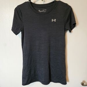 Under Armour Women's Dark Gray HeatGear Short Sleeve Tee